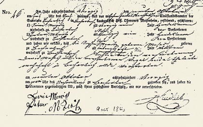 Death certificate, Sophie Moritz