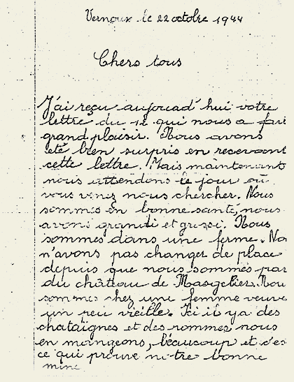 Letter from Ernest, page 1